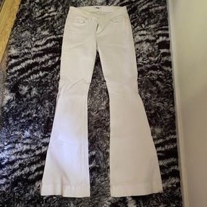 PAIGE White Denim Flare Jeans